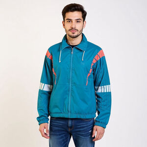 Sergio Tacchini Vintage Teal Windbreaker Jacket - Flaws